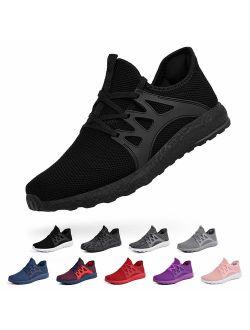 Porclay Men's Sneakers Lightweight Breathable Mesh Athletic Running Walking Gym Shoes