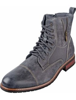 Ferro Aldo Andy Mens Ankle Boots | Combat | Lace Up | Fashion | Casual | Winter | Dark Brown