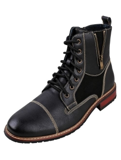 Ferro Aldo Andy Mens Ankle Boots | Combat | Lace Up | Fashion | Casual | Winter | Dark Brown
