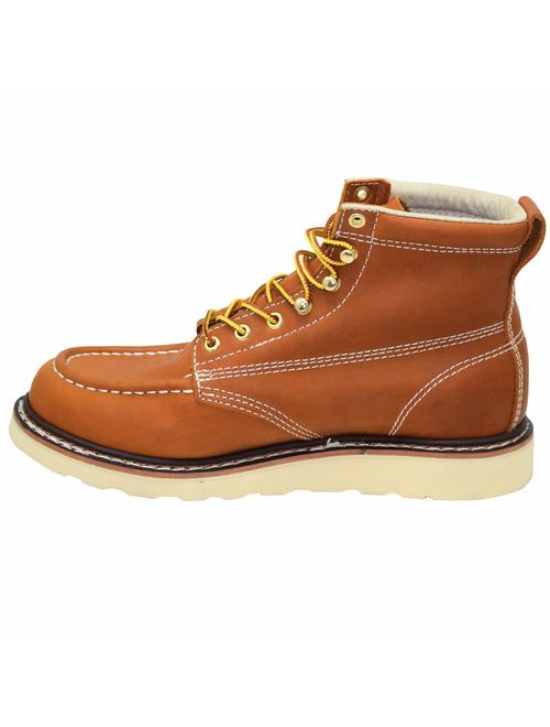 Thorogood EVER BOOTS "Weldor Men's Moc Toe Construction Work Boots Wedge Soft Toe Light Weight