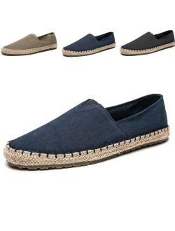 CASMAG Men's Fashion Casual Cloth Shoes Canvas Slip-on Loafers Espadrille Leisure Walking Sneakers Moccasins Boat Shoes