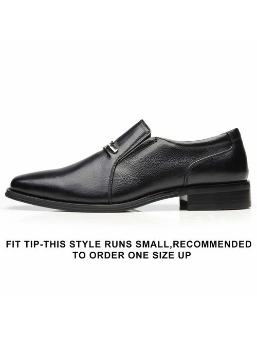 La Milano Men's Slip On Loafers Business Casual Comfortable Classic Leather Dress Shoes for Men