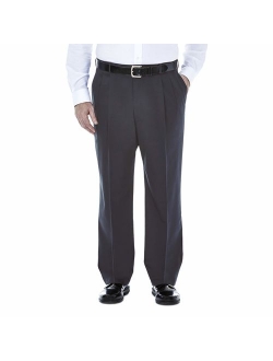 Men's Big and Tall Premium No Iron Classic Fit Expandable Waist Pleat Front Pant