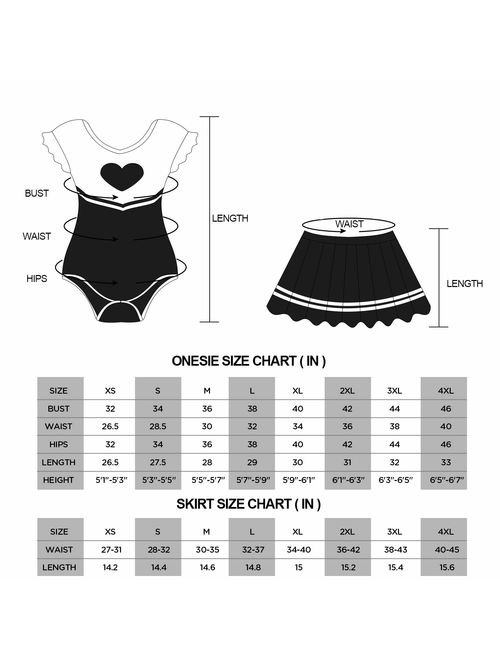 Littleforbig Adult Baby Diaper Lover ABDL Bodysuit Daddy's Secret Princess Onesie Skirt Set