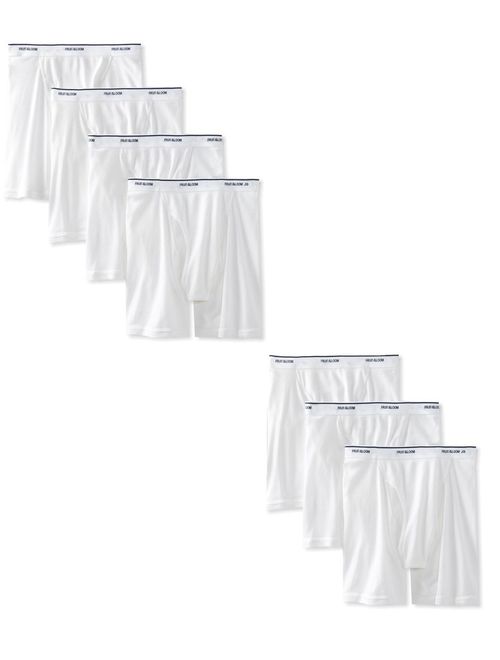 Fruit of the Loom Men's Cotton Solid Elastic Waist boxer brief(Pack of 7)
