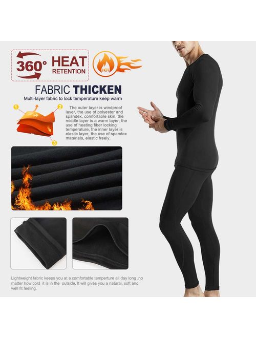 Buy MEETWEE Thermal Underwear for Men, Winter Base Layer Set Tops & Long  Johns Compression Wintergear for Heat Retention online