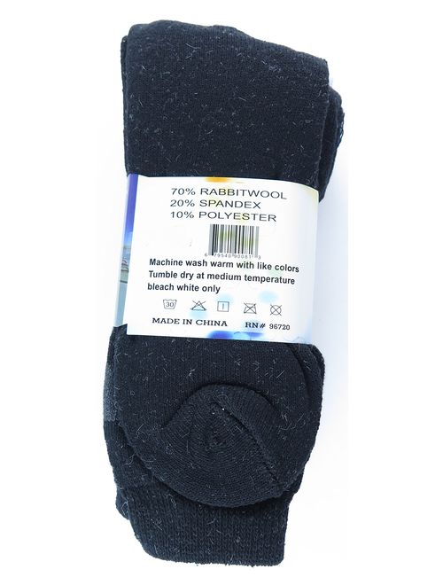 Mens Womens Rabbit Wool Thermal Socks Ultra Warm Thick Boot Socks 6-pack By DEBRA WEITZNER