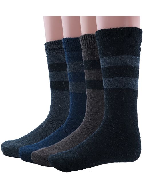 Mens Womens Rabbit Wool Thermal Socks Ultra Warm Thick Boot Socks 6-pack By DEBRA WEITZNER