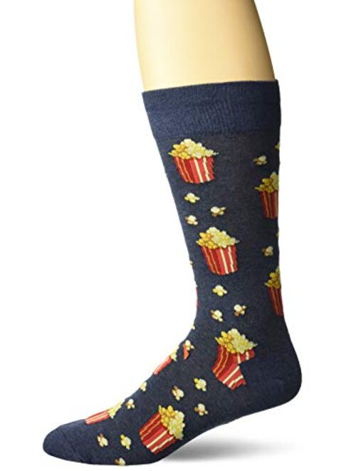 Hot Sox Men's Food and Booze Novelty Casual Crew Socks