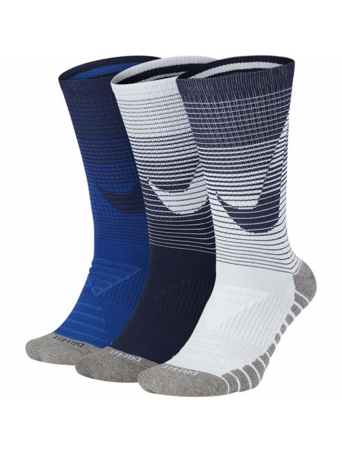 Nike Men`s Dry Cushion Graphic Crew Training Socks 3 Pack