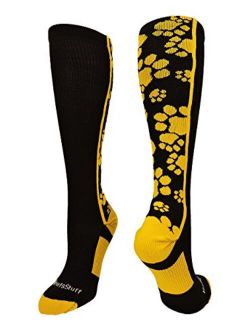MadSportsStuff Crazy Socks with Paws Over The Calf (Multiple Colors)