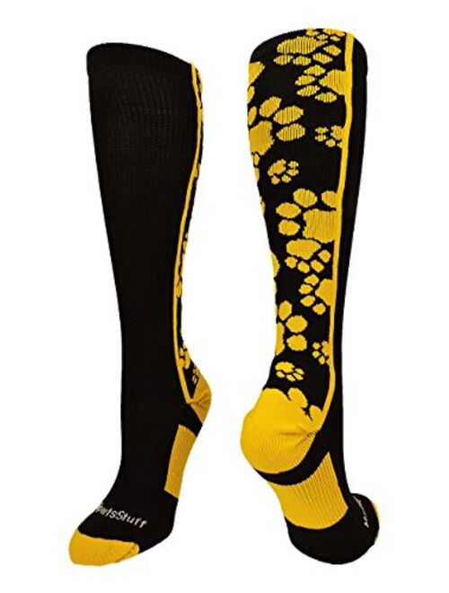 MadSportsStuff Crazy Socks with Paws Over The Calf (Multiple Colors)