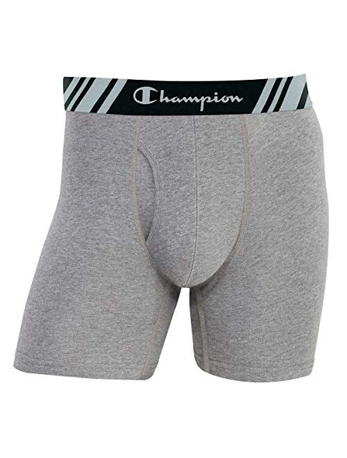 Champion Men's 6 Pack Smart Temp Boxer Brief - New 6 Value Pack (Large, Grey)