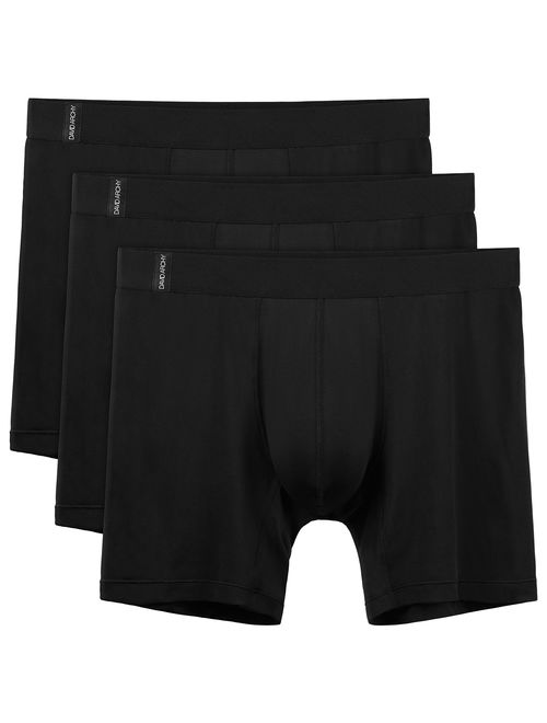 DAVID ARCHY Men's 3 Pack Quick Dry Underwear Ultra Pouch Boxer Briefs No Fly