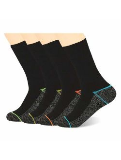 Copper Infused Athletic Crew Socks for Mens and Womens - Moisture Wicking Anti Smell Ankle Socks 4/5 Pairs