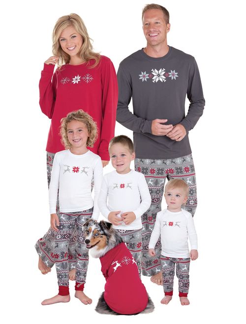 PajamaGram Family Christmas Pajamas Set - Soft Cotton Family Pajamas, Gray