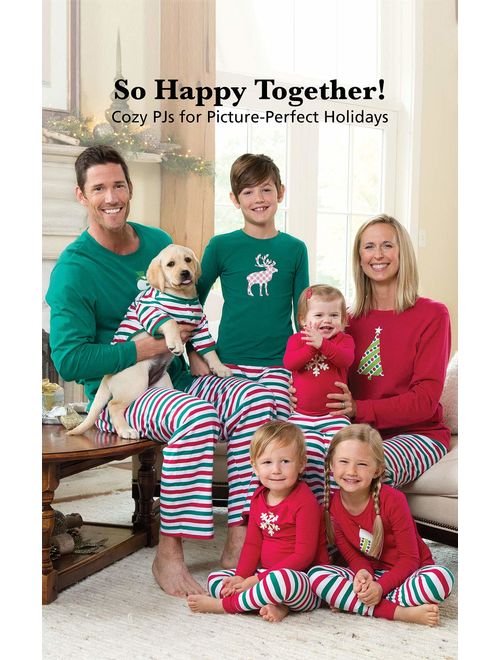 PajamaGram Matching Family Christmas Pajamas, Red/Green