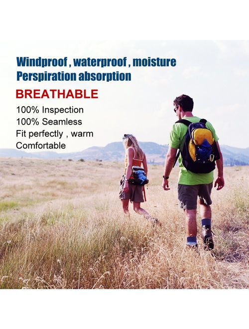 100% Waterproof Hiking Socks, [SGS Certified] RANDY SUN Unisex Ventilated Breathable Skiing Trekking Sock