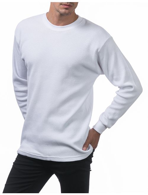 Pro Club Men's Cotton Solid Heavyweight Cotton Long Sleeve Thermal Top