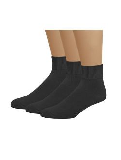 Classic Men's Diabetic Non-Binding Ankle Socks 3-Pack (Big and Tall Available)