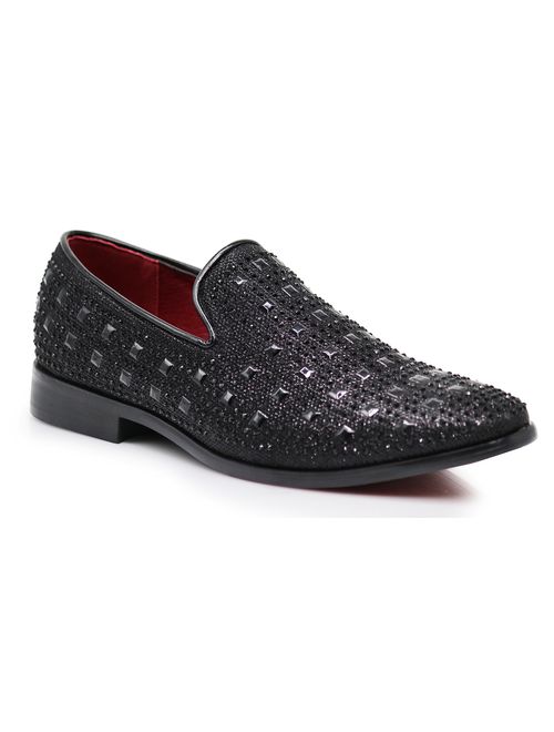 Mens Vintage Dress Loafers Slip On Fashion Shoes Classic Dress Shoes