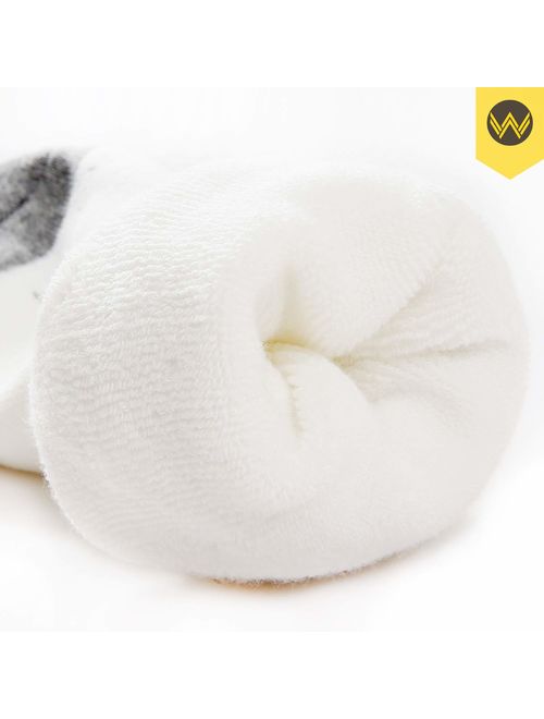 WANDER Men's Cotton Cushion Crew Socks Moisture Wicking for Running Hiking Everyday (8 Pairs)