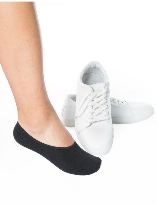 6 Pack Mens No Show Socks Casual Low Cut Thin Loafers Non Slip Boat Liners