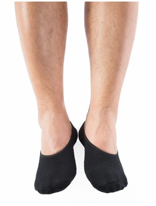 6 Pack Mens No Show Socks Casual Low Cut Thin Loafers Non Slip Boat Liners