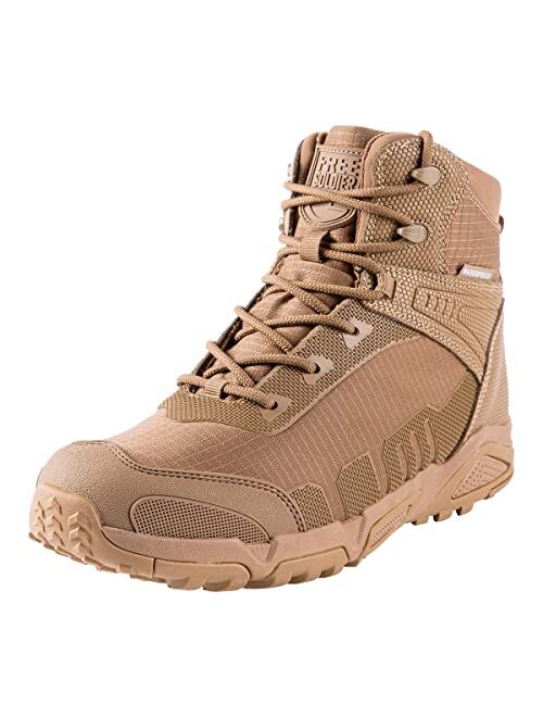 FREE SOLDIER Men's Tactical Boots 6 Inches Lightweight Combat Boots Durable Hiking Boots Military Desert Boots