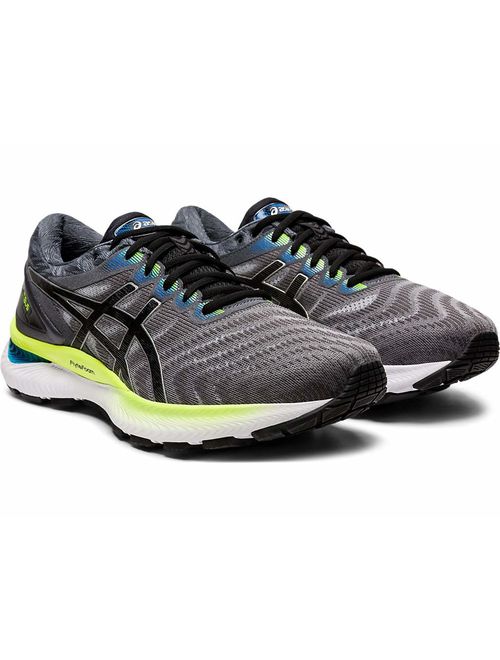 ASICS Men's Gel-Nimbus 22 Running Shoes, 9.5M, Piedmont Grey/Black