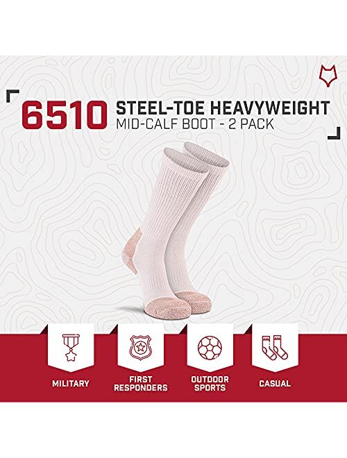 FoxRiver Heavyweight Steel-Toe Crew Cut Socks (2 Pack)