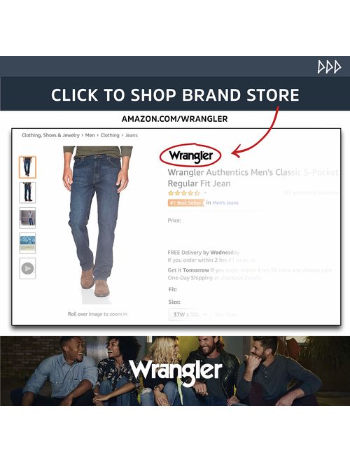 Wrangler Authentics Men's Premium Flex Straight Leg Stretch Jean