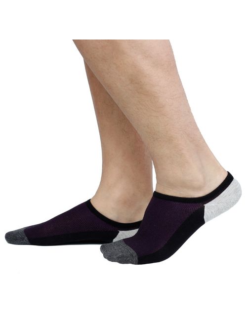 Jormatt Mens No Show Socks Mesh Knit Non Slip Low Cut Casual Socks, 6 Pairs