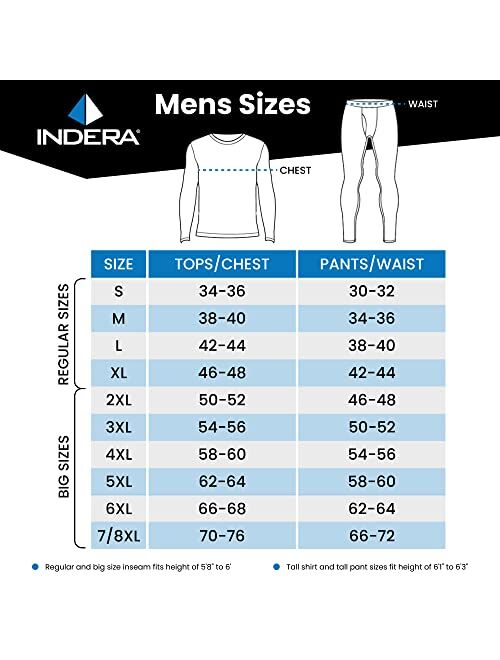 Indera Men's Tall Cotton Heavyweight Thermal Underwear Pant