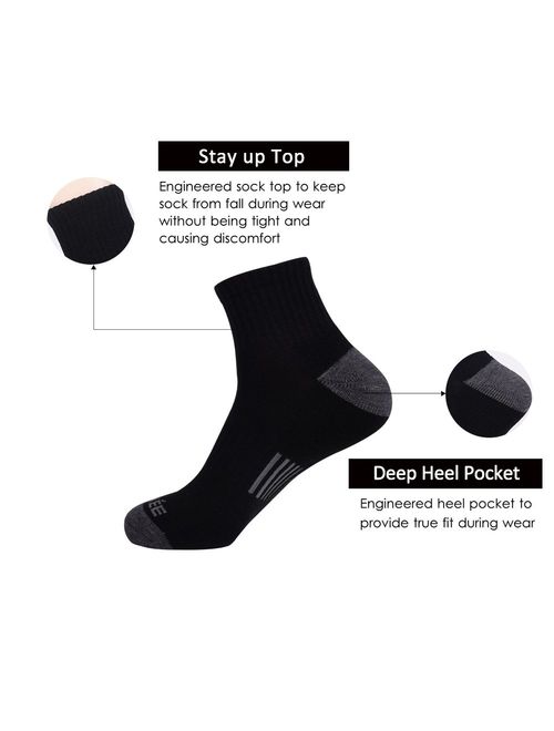 JOYNEE Men's 4 Pack Athletic Winter Warm Thermal Cushion Merino Wool Ankle Socks