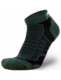 Pure Athlete Merino Wool Socks Men, Women - Low Cut Cushioned Athletic Running Sock, Moisture Wicking