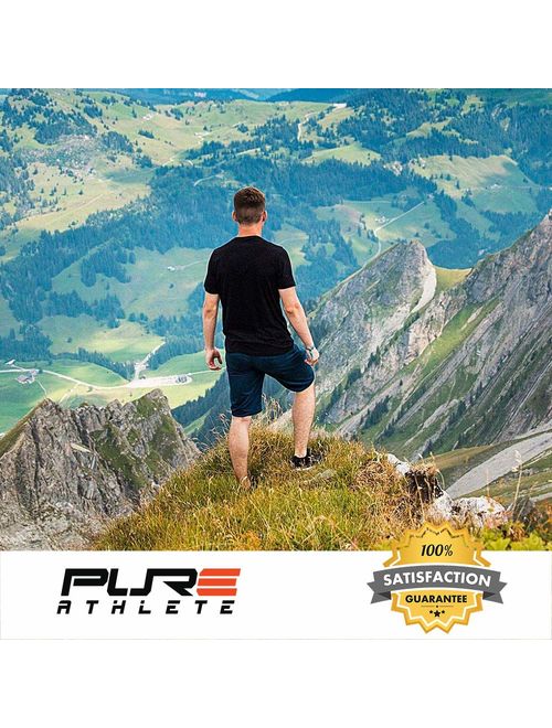 Pure Athlete Merino Wool Socks Men, Women - Low Cut Cushioned Athletic Running Sock, Moisture Wicking