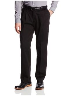 Men's Comfort Waist Custom Relaxed-Fit Pleated Pant