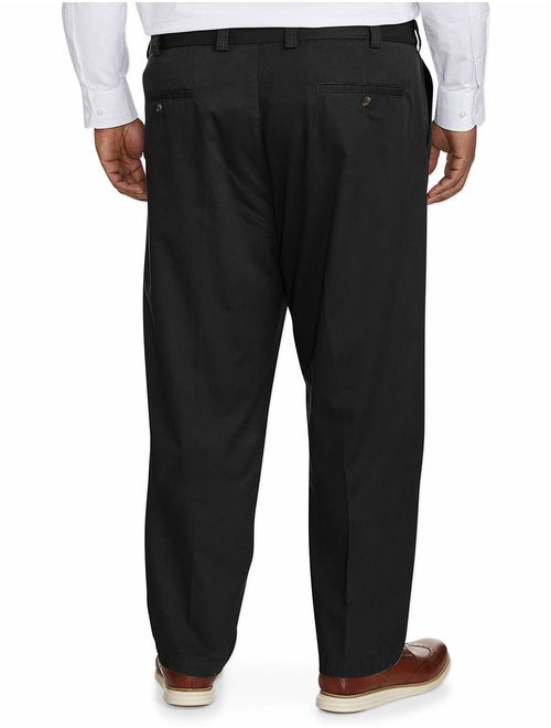 Amazon Essentials Men's Big and Tall Relaxed-fit Wrinkle-Resistant Pleated Chino Pant fit by DXL fit by DXL