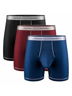 Men's Underwear Ultra Soft Supima Cotton Comfort Fit Boxer Briefs 3 Pack