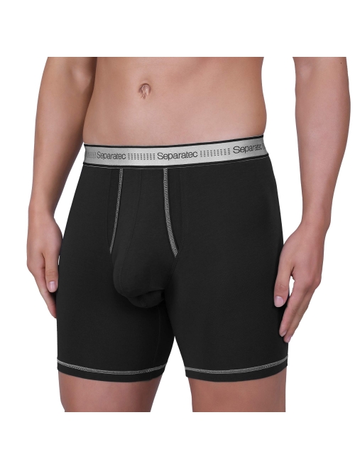 Separatec Men's Underwear Ultra Soft Supima Cotton Comfort Fit Boxer Briefs 3 Pack