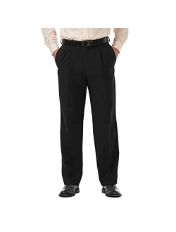 Men's Cool 18 Pro Classic Fit Pleat Front Expandable Waist Pant, Navy, 46Wx30L