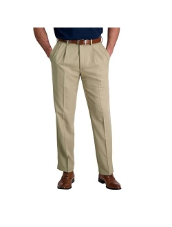 Men's Cool 18 Pro Classic Fit Pleat Front Expandable Waist Pant, Navy, 46Wx30L