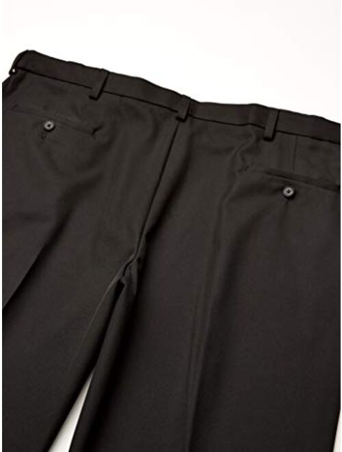 Haggar Men's Cool 18 Pro Classic Fit Pleat Front Expandable Waist Pant, Navy, 46Wx30L