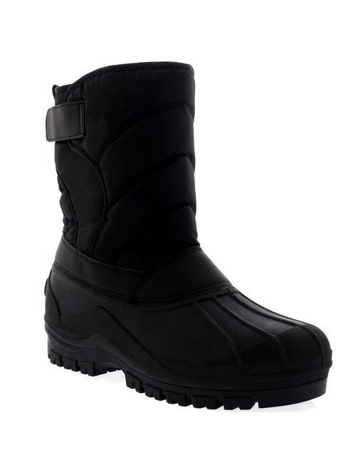 Polar Boot Unisex Adults Durable Faux Fur Winter Waterproof Outdoor Flat Walking Shoes