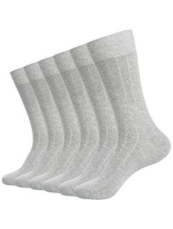 Mens Classic Dress Socks 6 Pairs for Office Work Lightweight Business Men 7-12/13-15