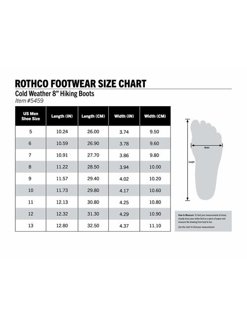 Rothco 8'' Cold Weather Hiking Boot