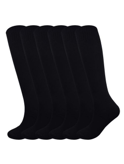 Fitliva Knee High Long Sports Socks Unisex Multicolor 3/6/12 Pairs