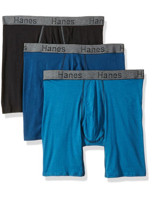 Hanes Men's 3-Pack Comfort Flex Fit Ultra Soft Long Leg Boxer Brief