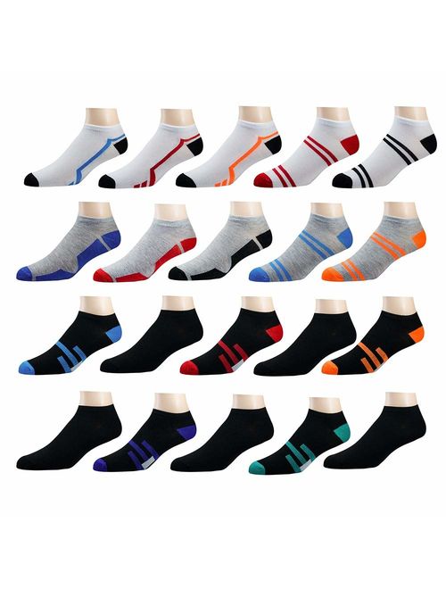 Limited Time Offer! Men's Low-cut Socks" 20 Pair" (10 Pack + 10"Free" Pair)